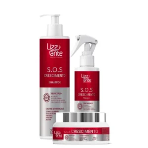 Kit Capilar Sos Crescimento Shampoo e Tônico Fortalecedor com Biotina e Óleo de Rícino